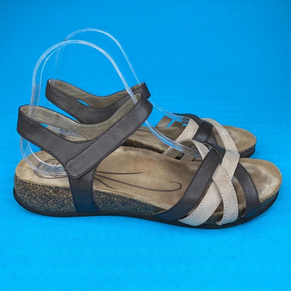 Abeo Women's Bridgette Brown Leather Strappy Sandal Size US 9.5